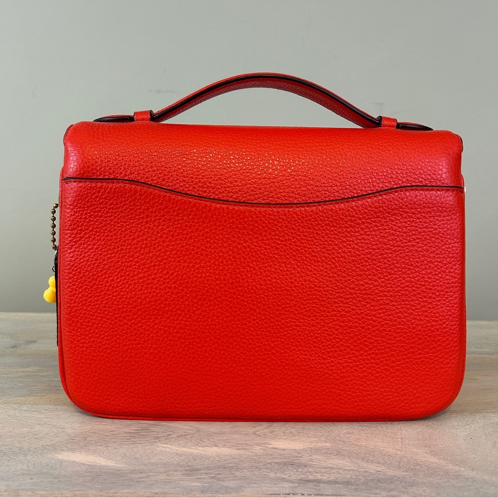 Coach Red Orange Cassie with Custom Pins, NWT! - Picture 4 of 13